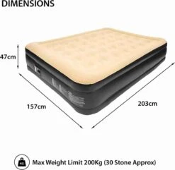 Merkloos Avenli 88030 Hoog Verhoogd Gevlokt Luchtbed | Queensize | Ingebouwde Pompen | Snelle En Gemakkelijke Inflatie 10 Merkloos Avenli 88030 Hoog Verhoogd Gevlokt Luchtbed | Queensize | Ingebouwde Pompen | Snelle En Gemakkelijke Inflatie -Buiten Kamperen 1200x1173