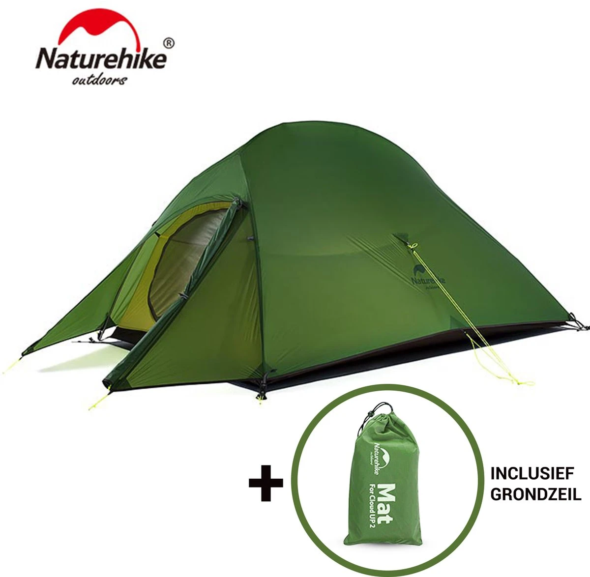 Cloud Up 3 Upgraded - Naturehike® - Tent 3 Persoons - Lichtgewicht Tent - Incl. Grondzeil - 20D 4000MM - Outdoor Kampeertent - Waterdicht - Hiking & Wandelen 1 Cloud Up 3 Upgraded - Naturehike® - Tent 3 Persoons - Lichtgewicht Tent - Incl. Grondzeil - 20D 4000MM - Outdoor Kampeertent - Waterdicht - Hiking & Wandelen