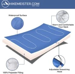 HikeMeister ® Mummy Slaapzak Kamperen Blauw Ca. 220 X 75 Cm Met Draagtas -Buiten Kamperen 1200x1177 4