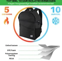 Brisby 4 Laags Geïsoleerde Koeltas Rugzak - 25 Liter - Met Handige Vakken Voor Bestek En Essentials - Waterafstotend Materiaal - Zwart 18 Brisby 4 Laags Geïsoleerde Koeltas Rugzak - 25 Liter - Met Handige Vakken Voor Bestek En Essentials - Waterafstotend Materiaal - Zwart -Buiten Kamperen 1200x1178 9