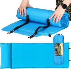 Springos Slaapmat | Zelfopblazend | 186 Cm | Inclusief Hoes & Hoofdkussen | Lichtblauw -Buiten Kamperen 1200x1180 15