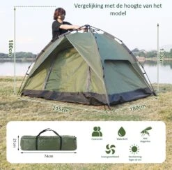 Sens Design Pop Up Tent - Tent - 2-3 Personen 14 Sens Design Pop Up Tent - Tent - 2-3 Personen -Buiten Kamperen 1200x1180