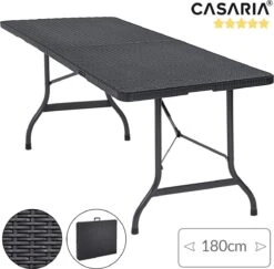 Casaria Tuintafel Opvouwbaar – Met Draaggreep 180x75 Cm – Zwart 13 Casaria Tuintafel Opvouwbaar – Met Draaggreep 180x75 Cm – Zwart -Buiten Kamperen 1200x1180 4