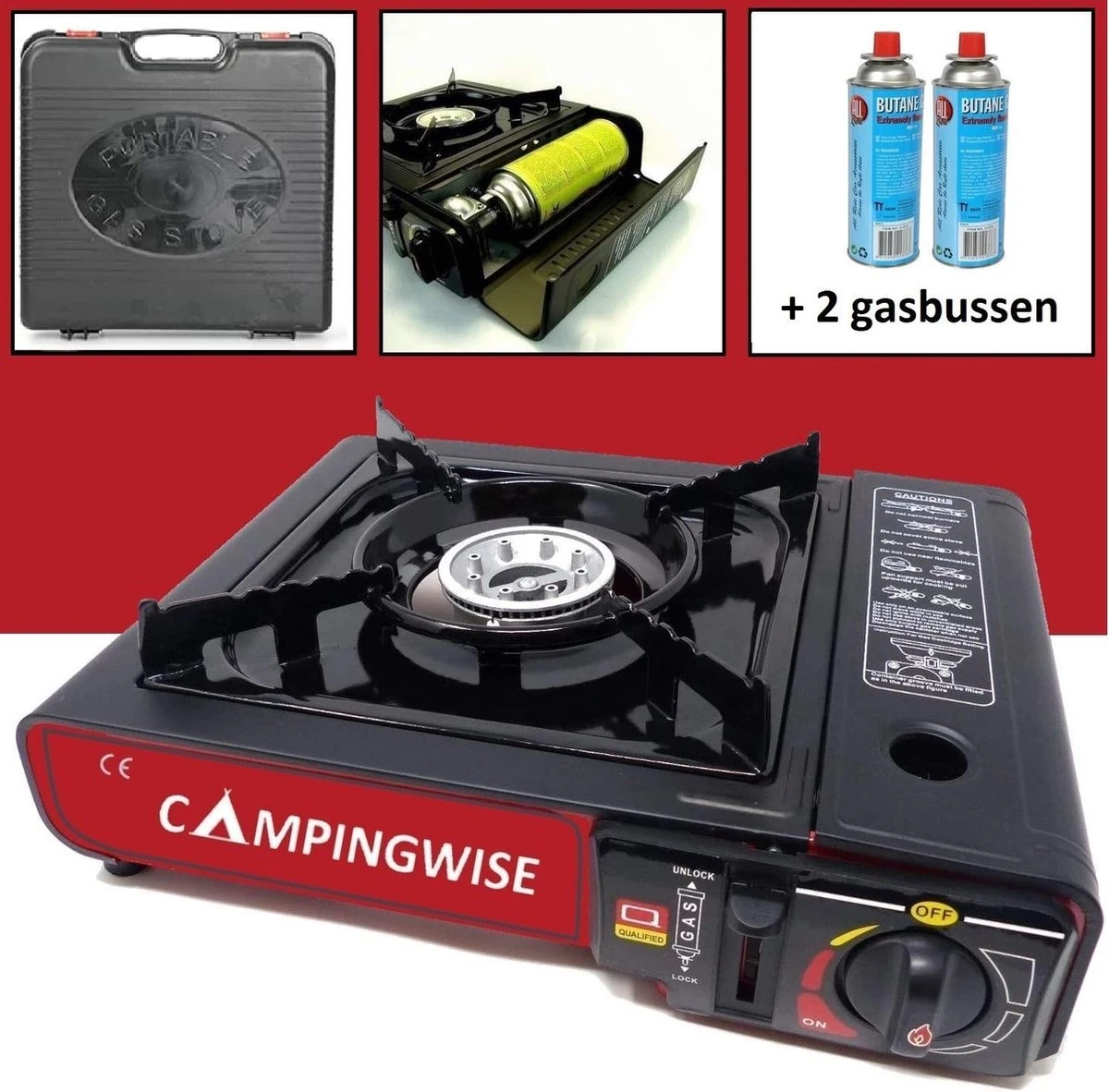 Camping Kooktoestel Op Gas - 1-pits - Inclusief Opbergkoffer 1 Camping Kooktoestel Op Gas - 1-pits - Inclusief Opbergkoffer