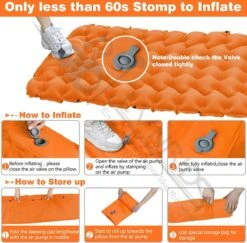 LVNRIDS Isomat, Zelfopblazend, Ultralicht, Luchtmatras, Camping, Zelfopblaasbaar, Opblaasbaar Matras, 3,9 Inch Dik, Met Voetperspomp En Kussen, Voor Camping, Reizen, Outdoor, Wandelen, Strand, Oranje 11 LVNRIDS Isomat, Zelfopblazend, Ultralicht, Luchtmatras, Camping, Zelfopblaasbaar, Opblaasbaar Matras, 3,9 Inch Dik, Met Voetperspomp En Kussen, Voor Camping, Reizen, Outdoor, Wandelen, Strand, Oranje -Buiten Kamperen 1200x1182 4
