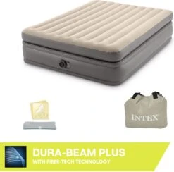Intex Prime Comfort - Luchtbed - 2-Persoons - 152x203x51 Cm (BxLxH) - Grijs - Met Ingebouwde Motorpomp 13 Intex Prime Comfort - Luchtbed - 2-Persoons - 152x203x51 Cm (BxLxH) - Grijs - Met Ingebouwde Motorpomp -Buiten Kamperen 1200x1184