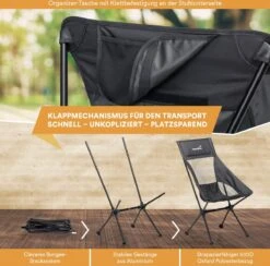 Skandika Campingstoel Compact – Campingstoelen - Campingstoel Tot 150 Kg Belastbaar - Kampeerstoel, Visstoel, Kleine Pakmaat, Opvouwbaar, Stabiel, Licht, Comfortabel Gepolsterd – Draagtas Meegeleverd - Vouwstoel – Zwart 11 Skandika Campingstoel Compact – Campingstoelen - Campingstoel Tot 150 Kg Belastbaar - Kampeerstoel, Visstoel, Kleine Pakmaat, Opvouwbaar, Stabiel, Licht, Comfortabel Gepolsterd – Draagtas Meegeleverd - Vouwstoel – Zwart -Buiten Kamperen 1200x1184 4