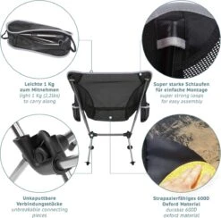 Smartpeas Camping Stoel Van Stevig 600D Polyester En Aluminium - Lichtgewicht En Opvouwbaar - Camping Gadget Inclusief Zijzakken +Plus: Strandmat & Draagtas -Buiten Kamperen 1200x1186 5