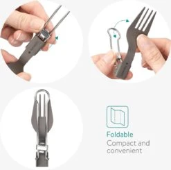 Navaris Campingbestek Van Titanium - Set Met Vork, Mes En Lepel - Inklapbaar - Bestekset Voor Onderweg - Inclusief Karabijnhaak En Bewaarzakje 21 Navaris Campingbestek Van Titanium - Set Met Vork, Mes En Lepel - Inklapbaar - Bestekset Voor Onderweg - Inclusief Karabijnhaak En Bewaarzakje -Buiten Kamperen 1200x1188 7