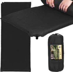 Springos Slaapmat | Zelfopblazend | 180 Cm | Inclusief Hoes | Zwart -Buiten Kamperen 1200x1190 20