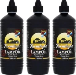 Merkloos Pakket Van 3x Farmlight Lampenolie Blank 1 Liter - Tuinfakkelolie - Lampolie