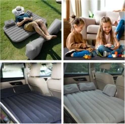 Flightmode - Opblaasbaar Matras Voor Auto, Opblaasbaar Bed, Autostoel, Comfortabel, Met Elektrische Luchtpomp En 3 Adapters, 2 Kussens En Transporttas, Voor Camping, Reizen, Strand -Buiten Kamperen 1200x1195 2