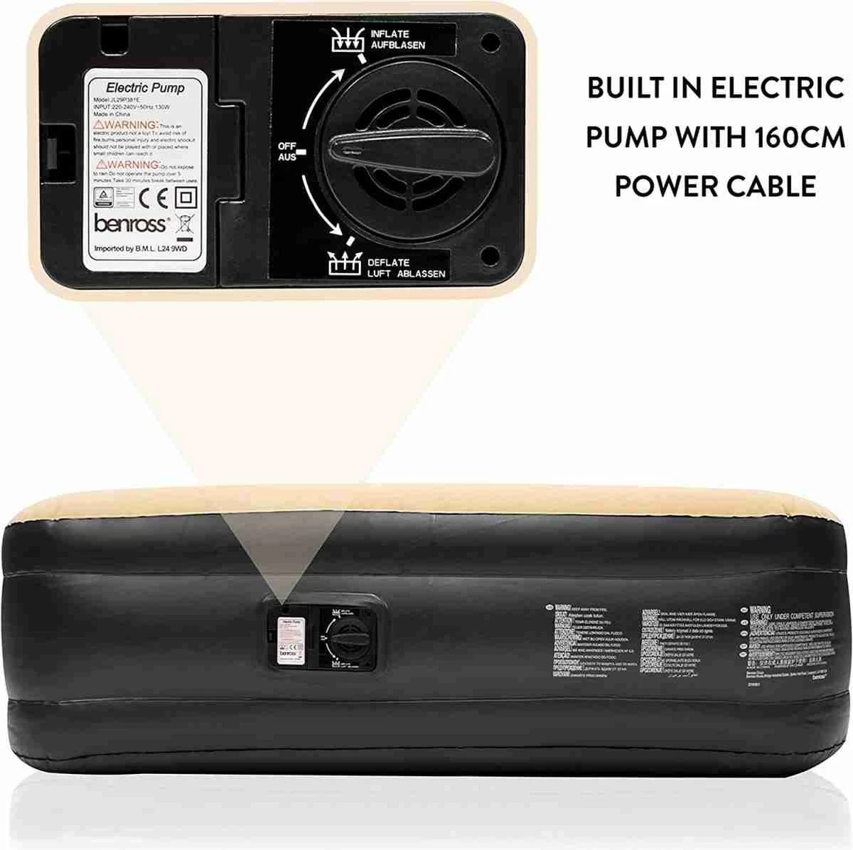 Merkloos Avenli 88030 Hoog Verhoogd Gevlokt Luchtbed | Queensize | Ingebouwde Pompen | Snelle En Gemakkelijke Inflatie 5 Merkloos Avenli 88030 Hoog Verhoogd Gevlokt Luchtbed | Queensize | Ingebouwde Pompen | Snelle En Gemakkelijke Inflatie - Afbeelding 5