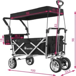 Tectake - Opvouwbare Bolderwagen Handkar Nico Zwart - 403549 15 Tectake - Opvouwbare Bolderwagen Handkar Nico Zwart - 403549 -Buiten Kamperen 1200x1197 13