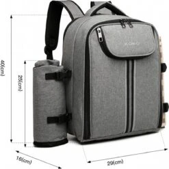 Kono Koeltas - Koelrugzak - Picknick - Picknicktas Met Flessenhouder - Koelrugtas Met Picknickkleed - Grijs (E6915 GY) 12 Kono Koeltas - Koelrugzak - Picknick - Picknicktas Met Flessenhouder - Koelrugtas Met Picknickkleed - Grijs (E6915 GY) -Buiten Kamperen 1200x1199 7