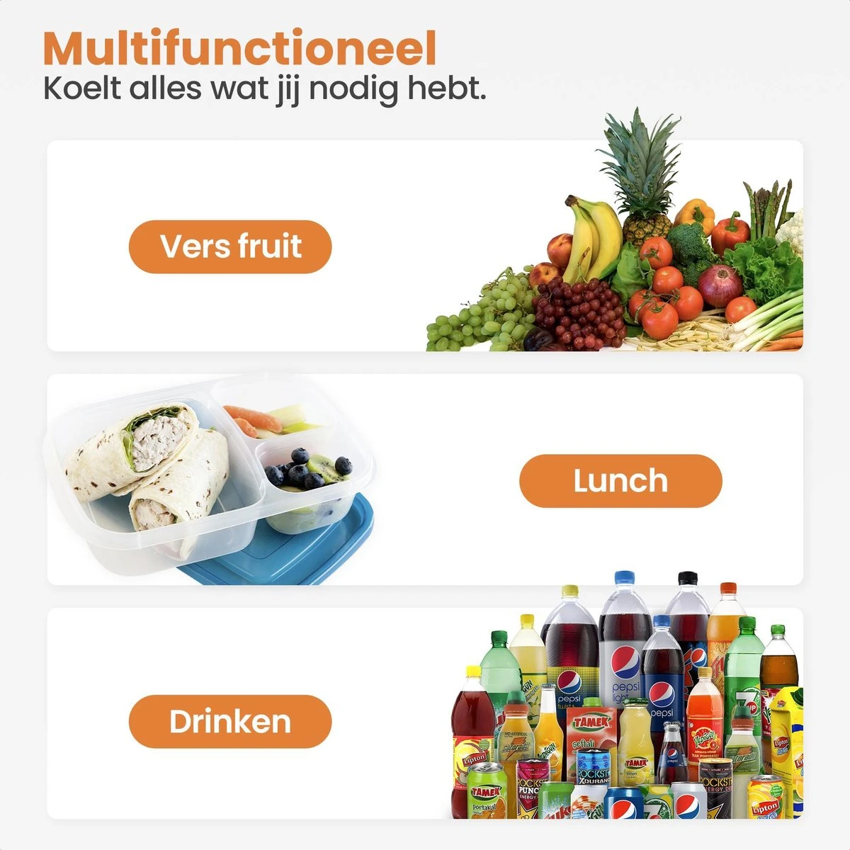 Eagle Koeltas - Compacte Koeltas - Stoffen Tas - Strandtas - Mini Koelbox 6 Eagle Koeltas - Compacte Koeltas - Stoffen Tas - Strandtas - Mini Koelbox - Afbeelding 6