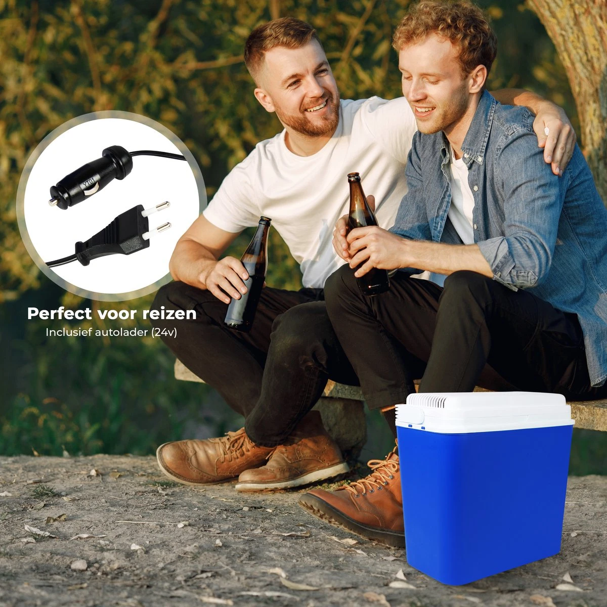 Niceey Thermo Elektrische Koelbox - 24 Liter - Koelbox Elektrisch 12v 230 Volt - Coolbox - Koelt & Verwarmt - Blauw 3 Niceey Thermo Elektrische Koelbox - 24 Liter - Koelbox Elektrisch 12v 230 Volt - Coolbox - Koelt & Verwarmt - Blauw - Afbeelding 3