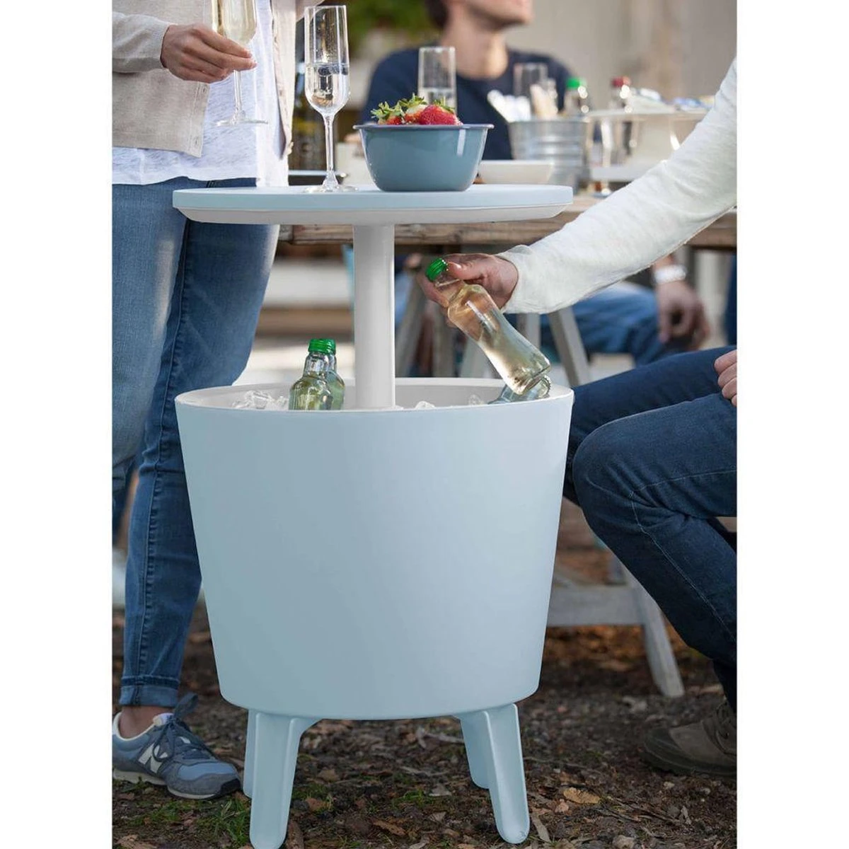 Keter Cool Bar - 3-in-1 - 49.5x49.5x84.5 Cm - Blauw 4 Keter Cool Bar - 3-in-1 - 49.5x49.5x84.5 Cm - Blauw - Afbeelding 4