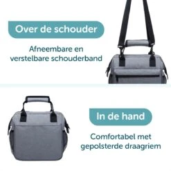 ForDig Lunchtas Grijs - Koeltas Gemaakt Van 600D Polyester Met PEVA-Voering - Ruimte Voor Lunchtrommel / Snacks / Blikjes - Koel Tas Met Mesh Opbergruimtes En Ruimte Voor Bestek - Lunch Tas Cool Bag - Coolerbag - Kleine Cooler 9 ForDig Lunchtas Grijs - Koeltas Gemaakt Van 600D Polyester Met PEVA-Voering - Ruimte Voor Lunchtrommel / Snacks / Blikjes - Koel Tas Met Mesh Opbergruimtes En Ruimte Voor Bestek - Lunch Tas Cool Bag - Coolerbag - Kleine Cooler -Buiten Kamperen 1200x1200 1093
