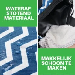 Brisby 4 Laags Geïsoleerde Koeltas - Lunchtas 10 Liter - Zigzag Blauw -Buiten Kamperen 1200x1200 1100