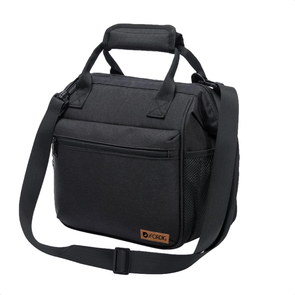 ForDig Lunchtas Zwart - Koeltas Gemaakt Van 600D Polyester Met PEVA-Voering - Ruimte Voor Lunchtrommel / Snacks / Blikjes - Koel Tas Met Mesh Opbergruimtes En Ruimte Voor Bestek - Lunch Tas Cool Bag - Coolerbag - Kleine Cooler 1 ForDig Lunchtas Zwart - Koeltas Gemaakt Van 600D Polyester Met PEVA-Voering - Ruimte Voor Lunchtrommel / Snacks / Blikjes - Koel Tas Met Mesh Opbergruimtes En Ruimte Voor Bestek - Lunch Tas Cool Bag - Coolerbag - Kleine Cooler