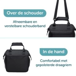 ForDig Lunchtas Zwart - Koeltas Gemaakt Van 600D Polyester Met PEVA-Voering - Ruimte Voor Lunchtrommel / Snacks / Blikjes - Koel Tas Met Mesh Opbergruimtes En Ruimte Voor Bestek - Lunch Tas Cool Bag - Coolerbag - Kleine Cooler 9 ForDig Lunchtas Zwart - Koeltas Gemaakt Van 600D Polyester Met PEVA-Voering - Ruimte Voor Lunchtrommel / Snacks / Blikjes - Koel Tas Met Mesh Opbergruimtes En Ruimte Voor Bestek - Lunch Tas Cool Bag - Coolerbag - Kleine Cooler -Buiten Kamperen 1200x1200 1114