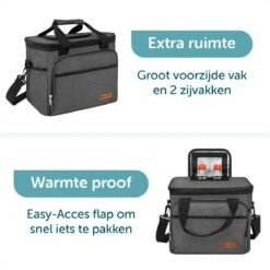 ForDig Koeltas L Zwart (15 Liter) - Gemaakt Van 600D Polyester Met PEVA-Voering - Ruimte Voor 20 Blikjes Of 10 Halve Liter Flessen - Opvouwbaar Koel Tas Met Easy-Acces Flap - Ruimte Voor Bestek - Picknick Cool Bag - Coolerbag - Grote Cooler 12 ForDig Koeltas L Zwart (15 Liter) - Gemaakt Van 600D Polyester Met PEVA-Voering - Ruimte Voor 20 Blikjes Of 10 Halve Liter Flessen - Opvouwbaar Koel Tas Met Easy-Acces Flap - Ruimte Voor Bestek - Picknick Cool Bag - Coolerbag - Grote Cooler -Buiten Kamperen 1200x1200 1129