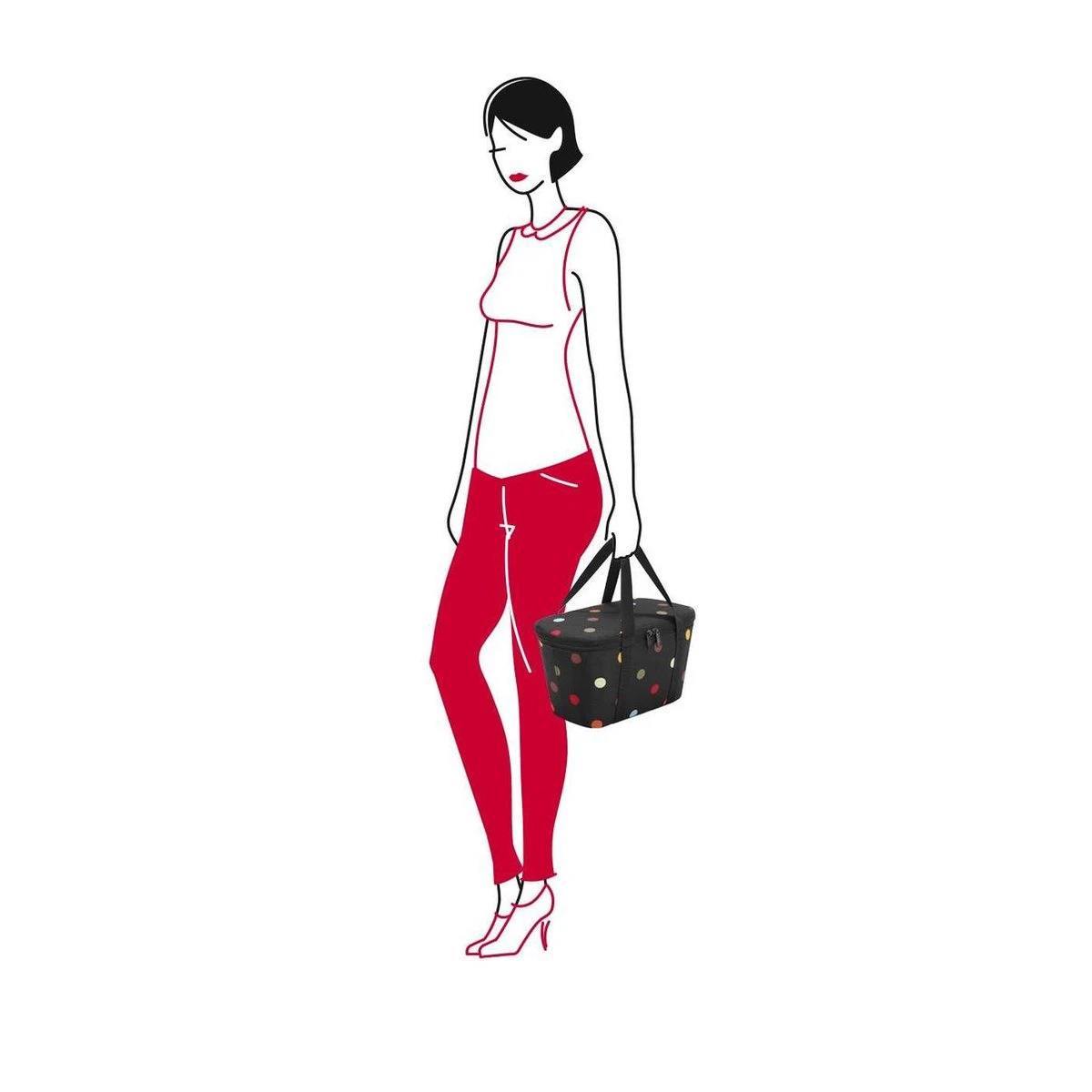 Reisenthel Coolerbag XS Koeltas Lunchtas - 4L - Dots Zwart 3 Reisenthel Coolerbag XS Koeltas Lunchtas - 4L - Dots Zwart - Afbeelding 3