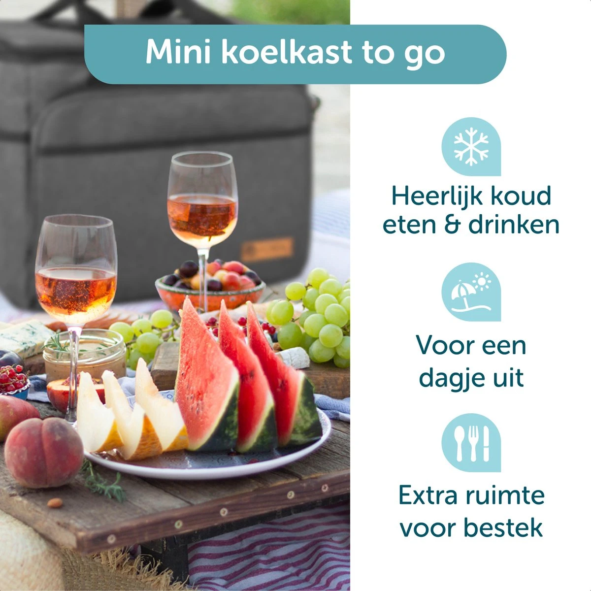 ForDig Koeltas XL Zwart (30 Liter) - Gemaakt Van 600D Polyester Met PEVA-Voering - Ruimte Voor 40 Blikjes Of 20 Halve Liter Flessen - Opvouwbaar Koel Tas Met Easy-Acces Flap - Ruimte Voor Bestek - Picknick Cool Bag - Coolerbag - Grote Cooler 2 ForDig Koeltas XL Zwart (30 Liter) - Gemaakt Van 600D Polyester Met PEVA-Voering - Ruimte Voor 40 Blikjes Of 20 Halve Liter Flessen - Opvouwbaar Koel Tas Met Easy-Acces Flap - Ruimte Voor Bestek - Picknick Cool Bag - Coolerbag - Grote Cooler - Afbeelding 2