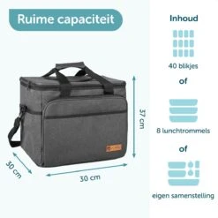 ForDig Koeltas XL Zwart (30 Liter) - Gemaakt Van 600D Polyester Met PEVA-Voering - Ruimte Voor 40 Blikjes Of 20 Halve Liter Flessen - Opvouwbaar Koel Tas Met Easy-Acces Flap - Ruimte Voor Bestek - Picknick Cool Bag - Coolerbag - Grote Cooler 9 ForDig Koeltas XL Zwart (30 Liter) - Gemaakt Van 600D Polyester Met PEVA-Voering - Ruimte Voor 40 Blikjes Of 20 Halve Liter Flessen - Opvouwbaar Koel Tas Met Easy-Acces Flap - Ruimte Voor Bestek - Picknick Cool Bag - Coolerbag - Grote Cooler -Buiten Kamperen 1200x1200 1153