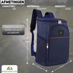 Needventure Koeltas - Lunchtas - Koelrugtas - Picknicktas - 20 Liter - Flessenhouder - Bieropener - Blauw 13 Needventure Koeltas - Lunchtas - Koelrugtas - Picknicktas - 20 Liter - Flessenhouder - Bieropener - Blauw -Buiten Kamperen 1200x1200 1267