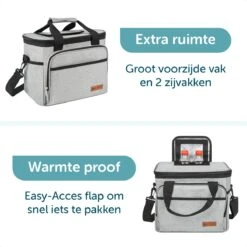 ForDig Koeltas L Grijs (15 Liter) - Gemaakt Van 600D Polyester Met PEVA-Voering - Ruimte Voor 20 Blikjes Of 10 Halve Liter Flessen - Opvouwbaar Koel Tas Met Easy-Acces Flap - Ruimte Voor Bestek - Picknick Cool Bag - Coolerbag - Grote Cooler 12 ForDig Koeltas L Grijs (15 Liter) - Gemaakt Van 600D Polyester Met PEVA-Voering - Ruimte Voor 20 Blikjes Of 10 Halve Liter Flessen - Opvouwbaar Koel Tas Met Easy-Acces Flap - Ruimte Voor Bestek - Picknick Cool Bag - Coolerbag - Grote Cooler -Buiten Kamperen 1200x1200 1290