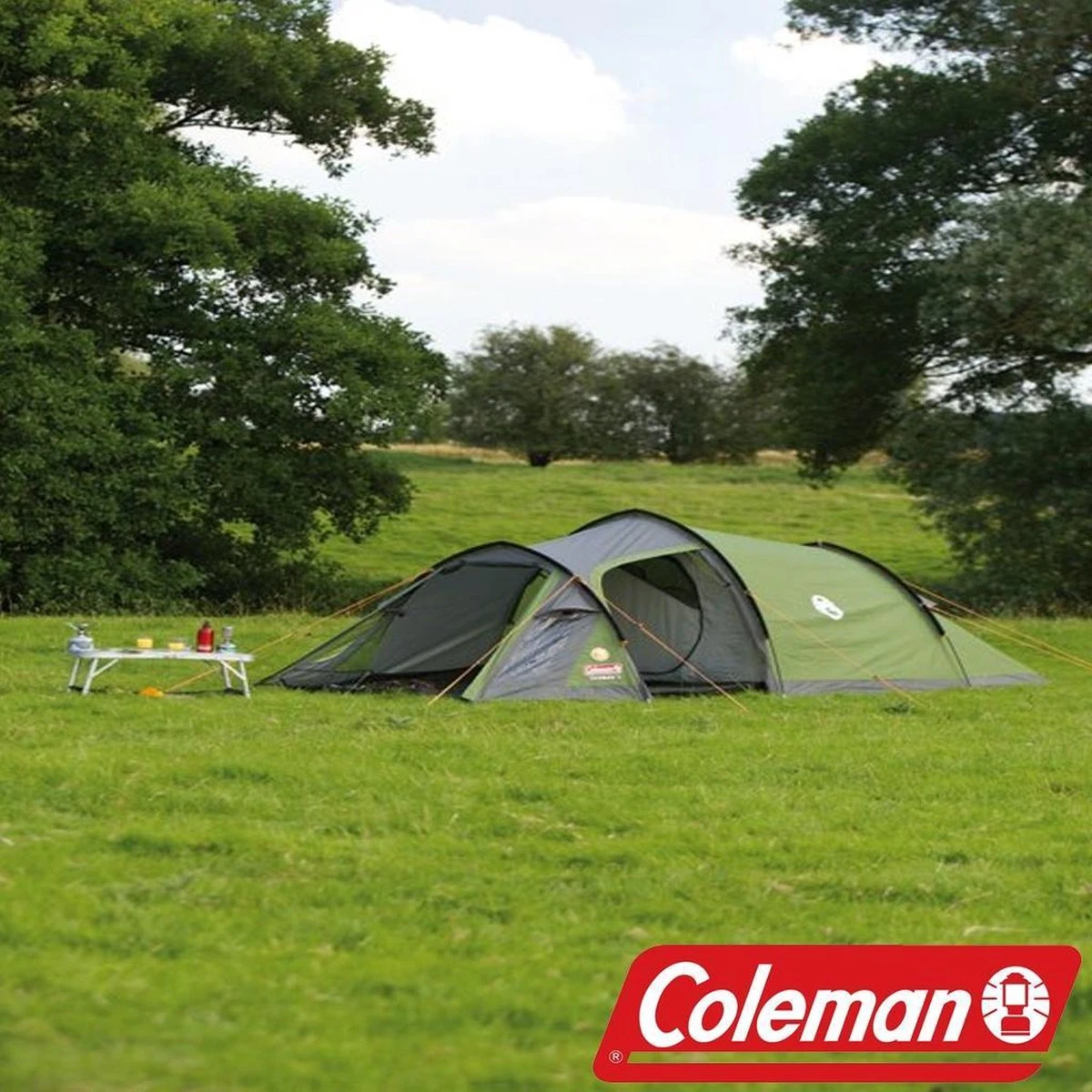 Coleman Tasman 3 Tunneltent - 3-Persoons - Groen 4 Coleman Tasman 3 Tunneltent - 3-Persoons - Groen - Afbeelding 4