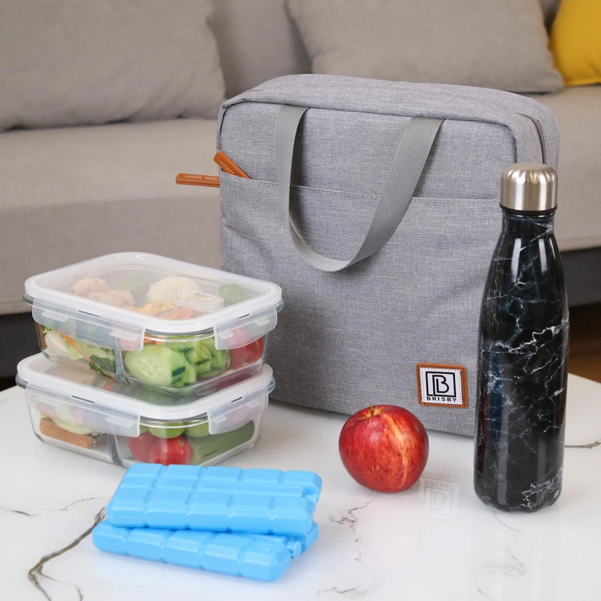 Brisby 4 Laags Geïsoleerde Koeltas - Lunchtas 7 Liter - Lichtgrijs 4 Brisby 4 Laags Geïsoleerde Koeltas - Lunchtas 7 Liter - Lichtgrijs - Afbeelding 4