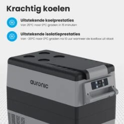 Auronic Elektrische Koelbox - 49.5L - Compressor - 12V En 240V - Grijs 15 Auronic Elektrische Koelbox - 49.5L - Compressor - 12V En 240V - Grijs -Buiten Kamperen 1200x1200 1469