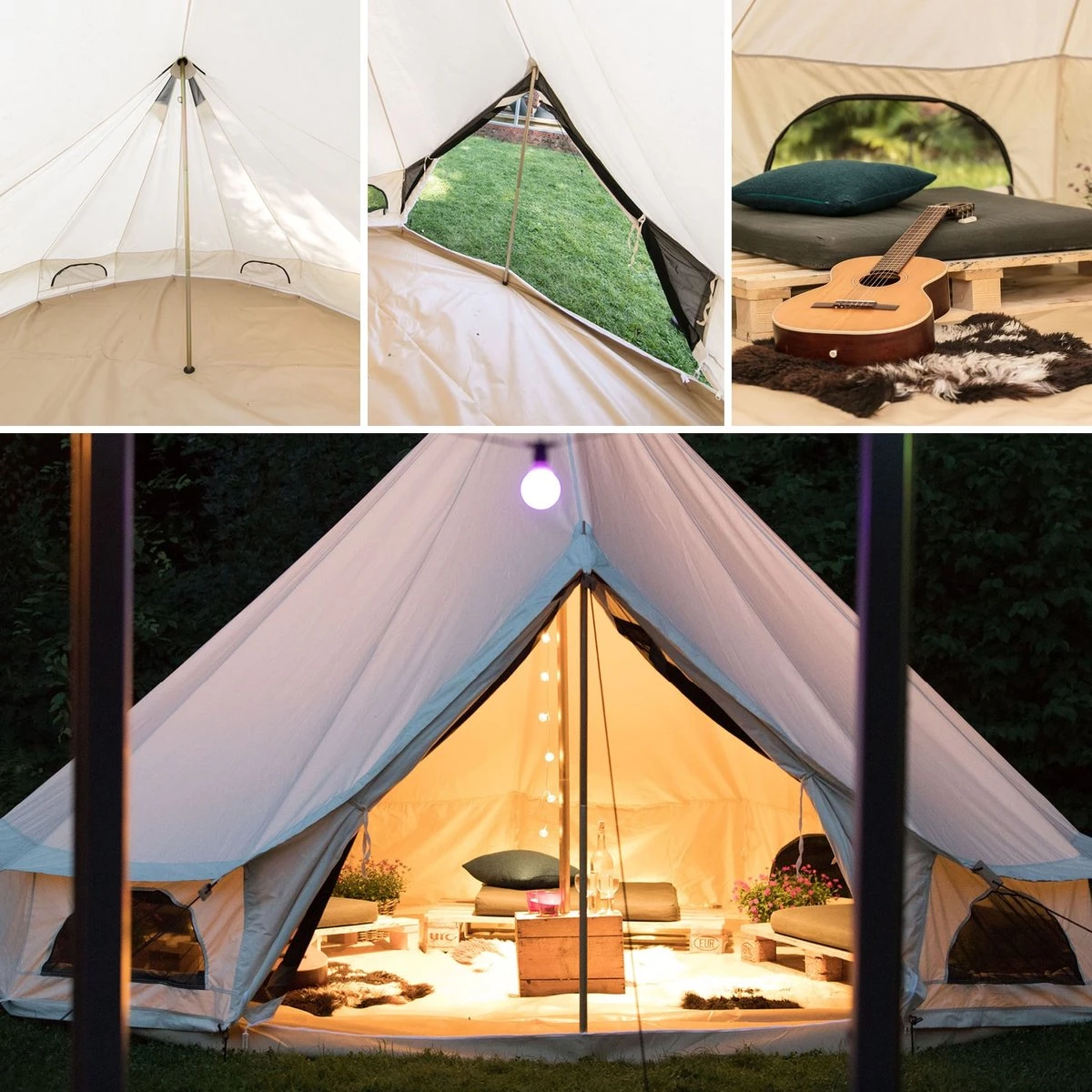 Skandika Tipii 400 Canvas Tent – Tipi-tenten – 8 Persoons Familietent - Campingtent – Muggengaas – 250 Cm Stahoogte – 400 Cm Diameter – 4000 Mm Waterkolom – Indische Tent, Partytent, Festivaltent – Outdoor, Camping, Tuin – Kamperen – Wit 8 Skandika Tipii 400 Canvas Tent – Tipi-tenten – 8 Persoons Familietent - Campingtent – Muggengaas – 250 Cm Stahoogte – 400 Cm Diameter – 4000 Mm Waterkolom – Indische Tent, Partytent, Festivaltent – Outdoor, Camping, Tuin – Kamperen – Wit - Afbeelding 8