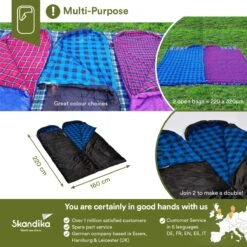 Skandika Dundee Flannel-L Slaapzak – Mummmieslaapzakken – Slaapzakken Volwassen - Maat M – Unisex - Katoen, Luxe Kwaliteit, Dubbele Slaapzak, 3 Seizoenen, Tot -20°C - 220 X 80 Cm - Outdoor Kampeerslaapzak – Ritssluiting Links - Zwart/blauw 11 Skandika Dundee Flannel-L Slaapzak – Mummmieslaapzakken – Slaapzakken Volwassen - Maat M – Unisex - Katoen, Luxe Kwaliteit, Dubbele Slaapzak, 3 Seizoenen, Tot -20°C - 220 X 80 Cm - Outdoor Kampeerslaapzak – Ritssluiting Links - Zwart/blauw -Buiten Kamperen 1200x1200 1551
