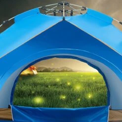 Fish Life Waterdichte Tent - Lichtgewicht Tent - Tent Voor 2-4 Personen - 200*200*140 Cm - Outdoor Camping Tent - Licht Blauw 7 Fish Life Waterdichte Tent - Lichtgewicht Tent - Tent Voor 2-4 Personen - 200*200*140 Cm - Outdoor Camping Tent - Licht Blauw -Buiten Kamperen 1200x1200 160