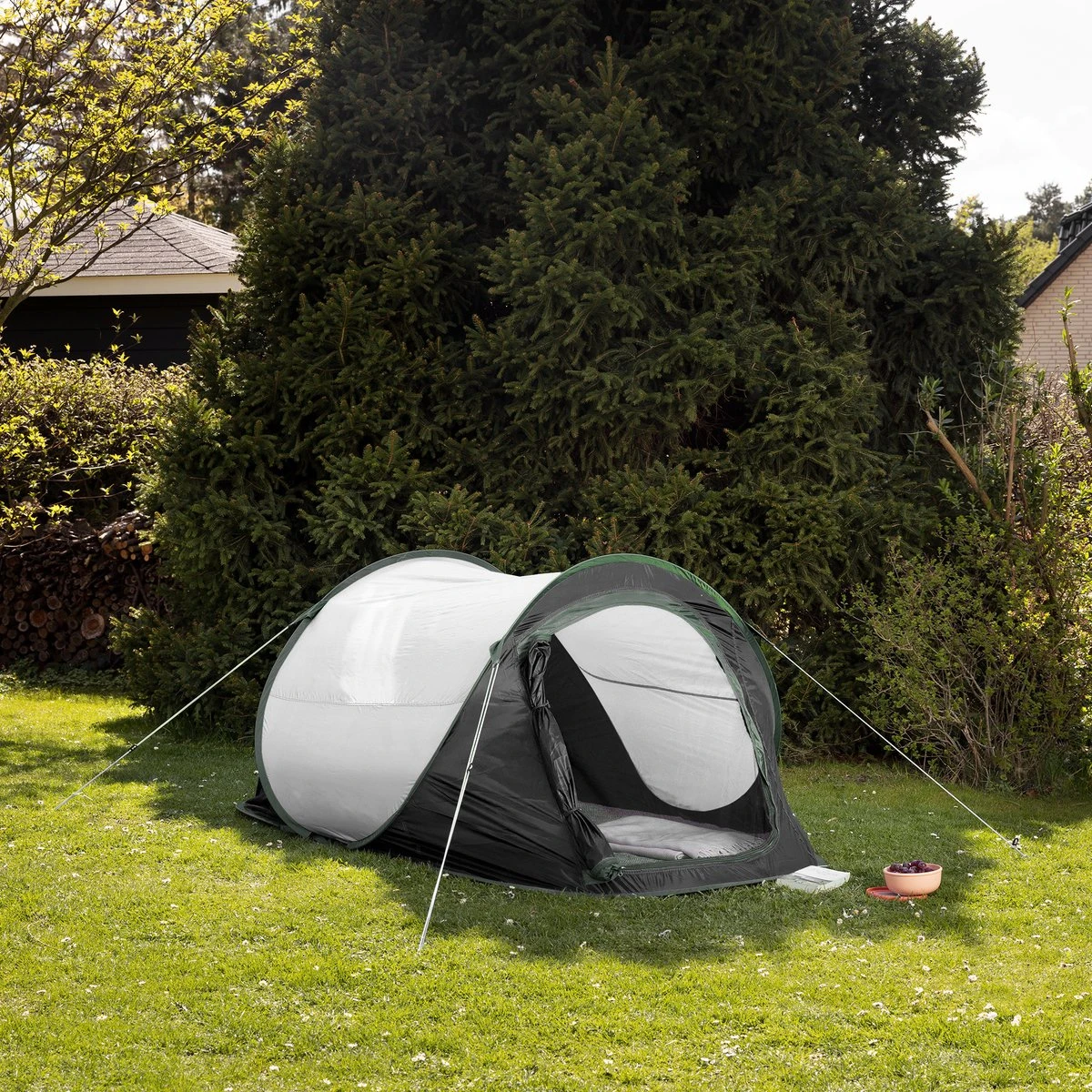 JEMIDI Tweepersoons Pop-up Tent - Opgooitent, Werptent Voor 2 Personen - Ideaal Als Festivaltent Of Kampeertent - Verschillende Kleuren 9 JEMIDI Tweepersoons Pop-up Tent - Opgooitent, Werptent Voor 2 Personen - Ideaal Als Festivaltent Of Kampeertent - Verschillende Kleuren - Afbeelding 9