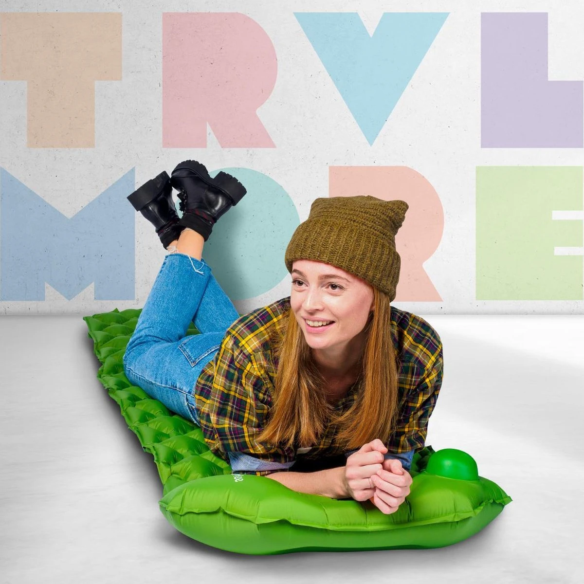 TRVLMORE Slaapmat - Zelfopblazend - 1 Persoons - Ingebouwde Pomp En Kussen - Groen 2 TRVLMORE Slaapmat - Zelfopblazend - 1 Persoons - Ingebouwde Pomp En Kussen - Groen - Afbeelding 2