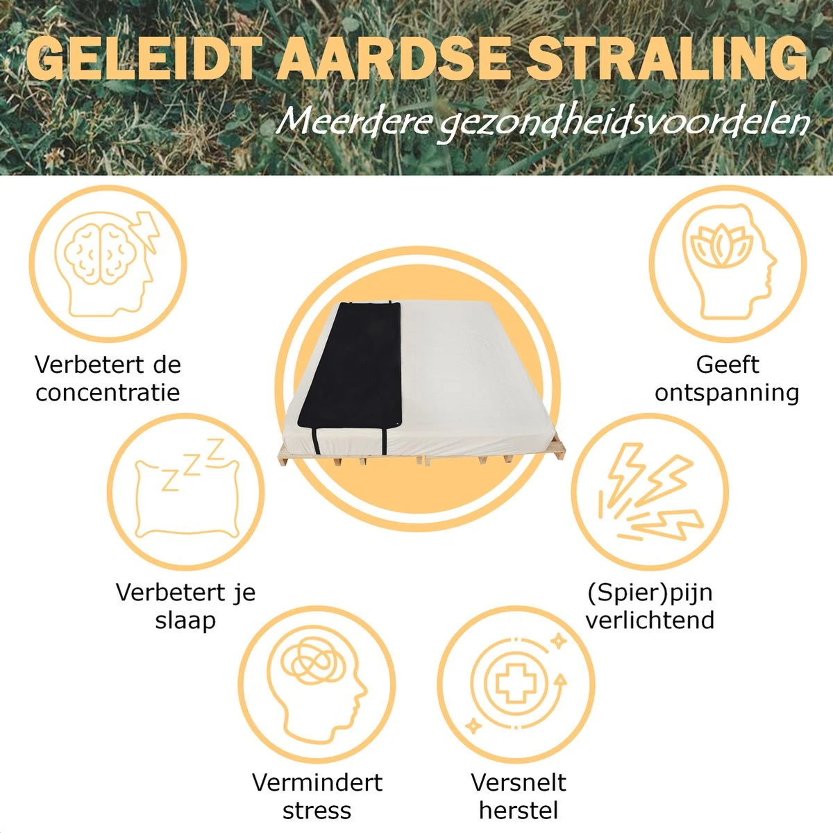 Earthle Earthing Slaapmat - Aardingsmat - Aarden - Earthing Mat - Aarding - Grounding Mat 5 Earthle Earthing Slaapmat - Aardingsmat - Aarden - Earthing Mat - Aarding - Grounding Mat - Afbeelding 5