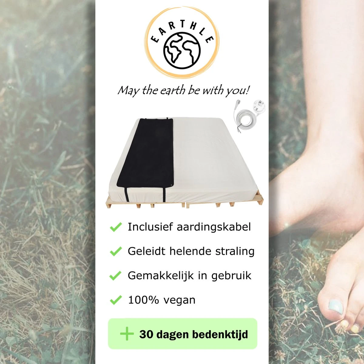 Earthle Earthing Slaapmat - Aardingsmat - Aarden - Earthing Mat - Aarding - Grounding Mat 8 Earthle Earthing Slaapmat - Aardingsmat - Aarden - Earthing Mat - Aarding - Grounding Mat - Afbeelding 8
