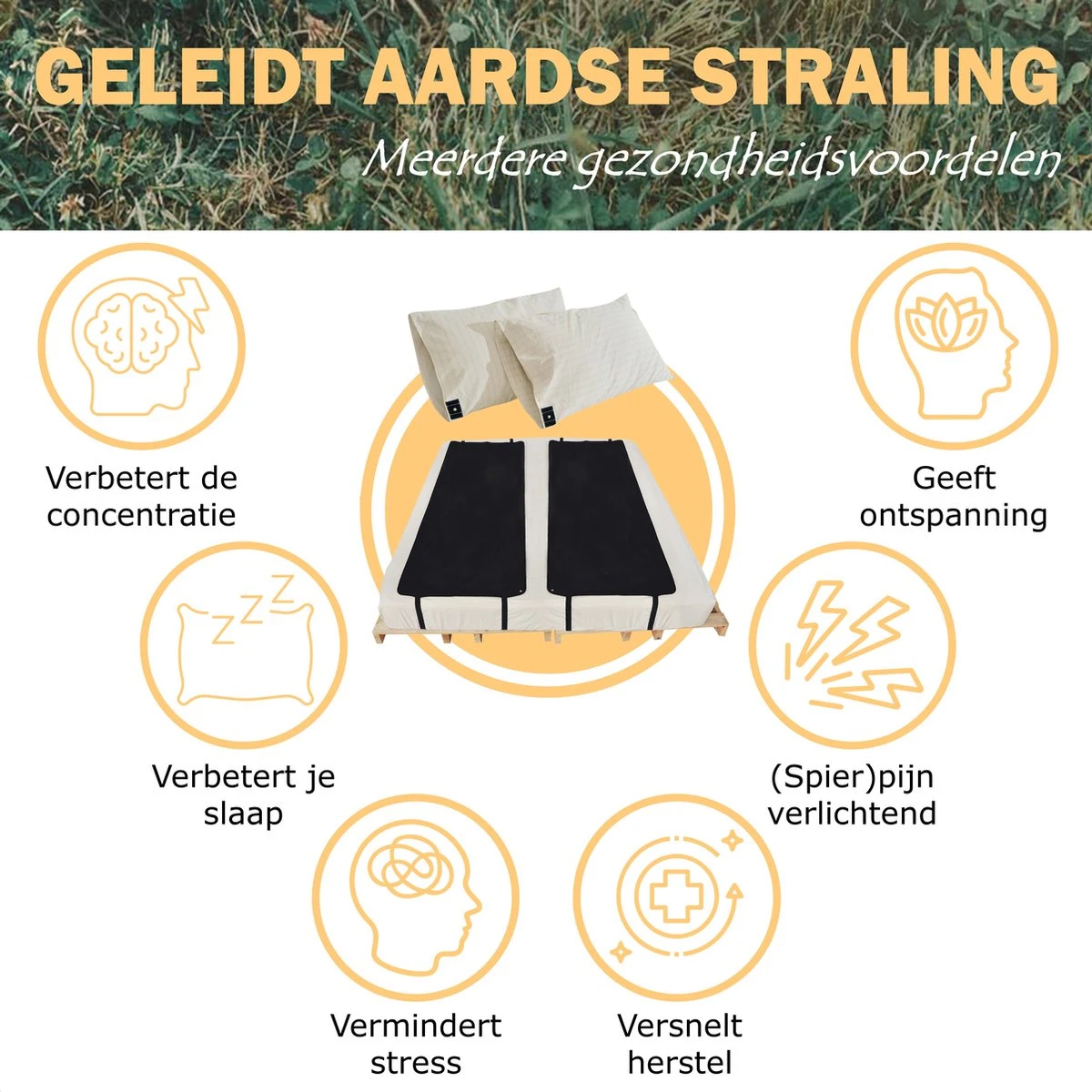 Earthle Volledige Earthing Tweepersoons Aardingsset - 2x Slaapmat + 2x Kussensloop - Aardingsmat - Aarden - Earthing Mat - Aarding - Grounding Mat - Kussensloop - Aardingskussensloop - Combo Deal 5 Earthle Volledige Earthing Tweepersoons Aardingsset - 2x Slaapmat + 2x Kussensloop - Aardingsmat - Aarden - Earthing Mat - Aarding - Grounding Mat - Kussensloop - Aardingskussensloop - Combo Deal - Afbeelding 5