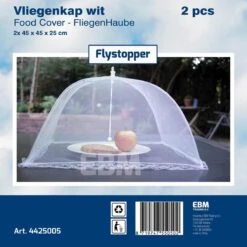 Vliegenkapjes Opvouwbaar 2 Stuks - Wit - 45 X 25 Cm | Flystopper 6 Vliegenkapjes Opvouwbaar 2 Stuks - Wit - 45 X 25 Cm | Flystopper -Buiten Kamperen 1200x1200 1808