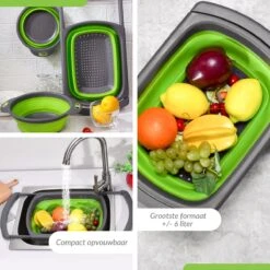 Buxibo - 3-Delige Keuken Vergiet Set Inklapbaar Groen/Grijs 27 Buxibo - 3-Delige Keuken Vergiet Set Inklapbaar Groen/Grijs -Buiten Kamperen 1200x1200 1829