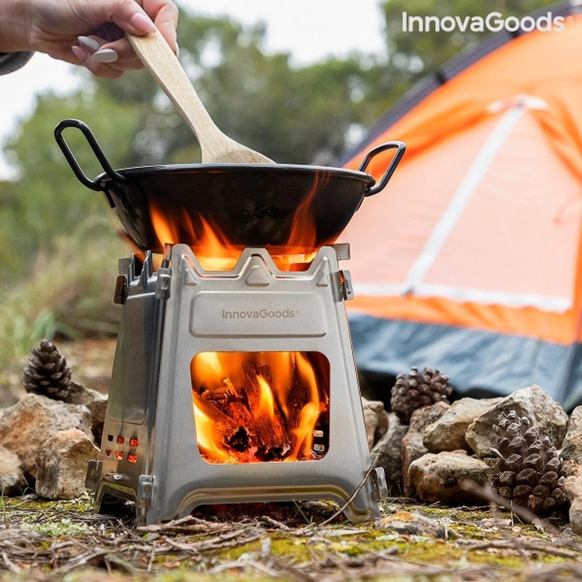 Innovagoods INKLAPBARE STALEN CAMPINGOVEN FLAMET - Camping Oven - Mini Oven - Camping Oventje - Oventje Camping - Mini Oven Vrijstaand - Mini Oventje 1 Innovagoods INKLAPBARE STALEN CAMPINGOVEN FLAMET - Camping Oven - Mini Oven - Camping Oventje - Oventje Camping - Mini Oven Vrijstaand - Mini Oventje