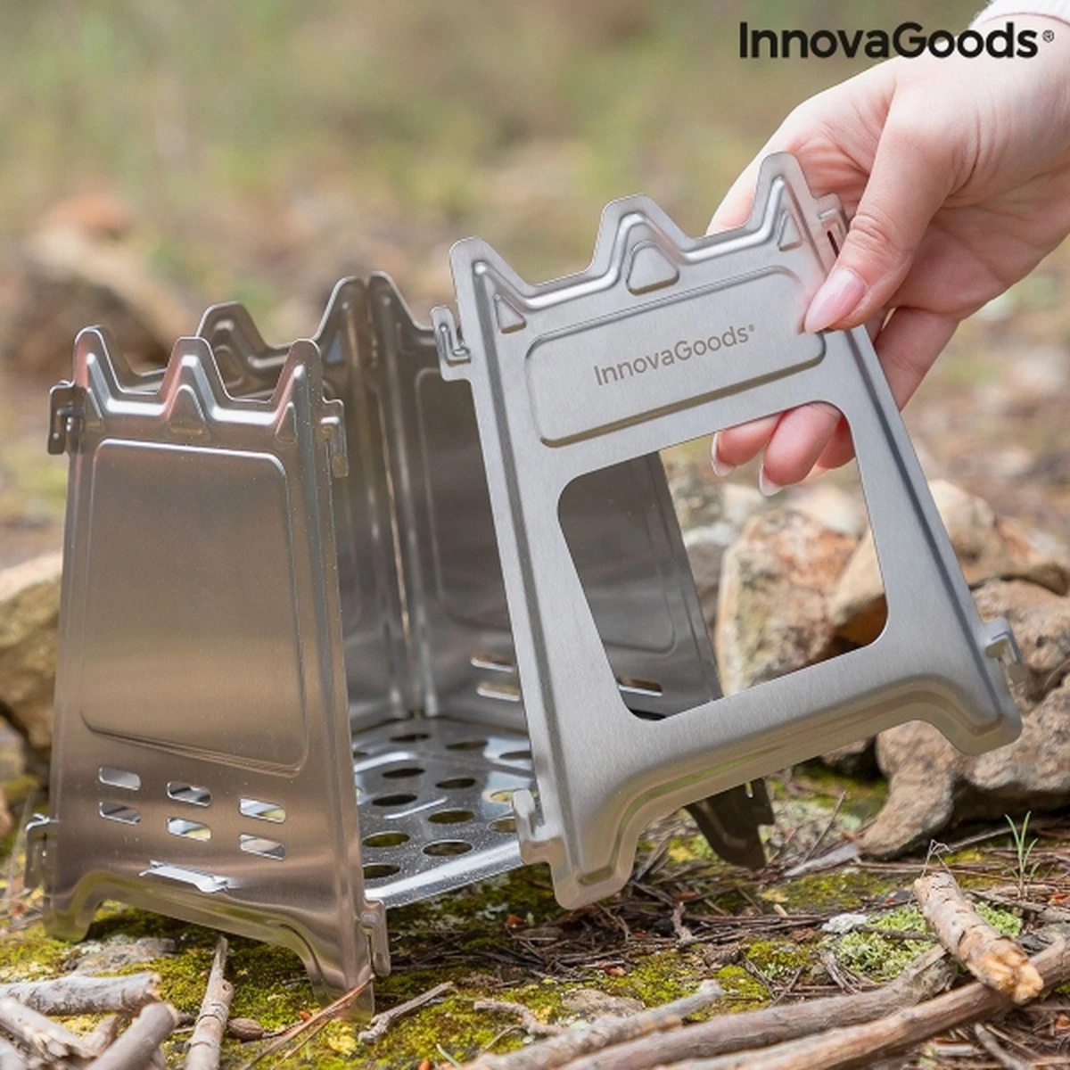Innovagoods INKLAPBARE STALEN CAMPINGOVEN FLAMET - Camping Oven - Mini Oven - Camping Oventje - Oventje Camping - Mini Oven Vrijstaand - Mini Oventje 3 Innovagoods INKLAPBARE STALEN CAMPINGOVEN FLAMET - Camping Oven - Mini Oven - Camping Oventje - Oventje Camping - Mini Oven Vrijstaand - Mini Oventje - Afbeelding 3