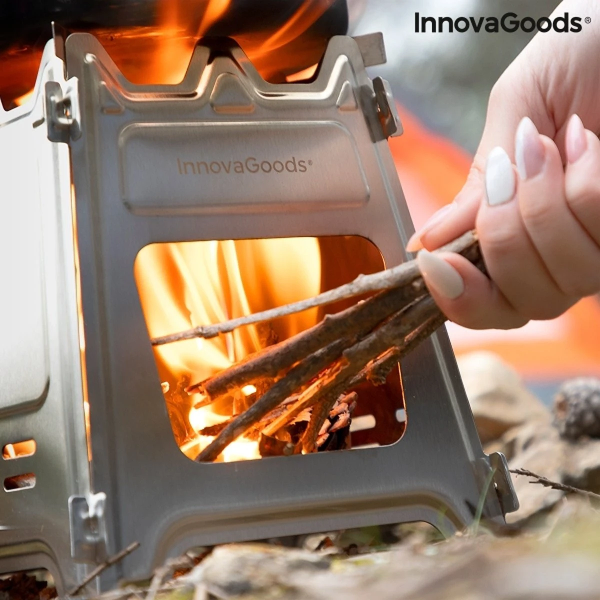 Innovagoods INKLAPBARE STALEN CAMPINGOVEN FLAMET - Camping Oven - Mini Oven - Camping Oventje - Oventje Camping - Mini Oven Vrijstaand - Mini Oventje 9 Innovagoods INKLAPBARE STALEN CAMPINGOVEN FLAMET - Camping Oven - Mini Oven - Camping Oventje - Oventje Camping - Mini Oven Vrijstaand - Mini Oventje - Afbeelding 9