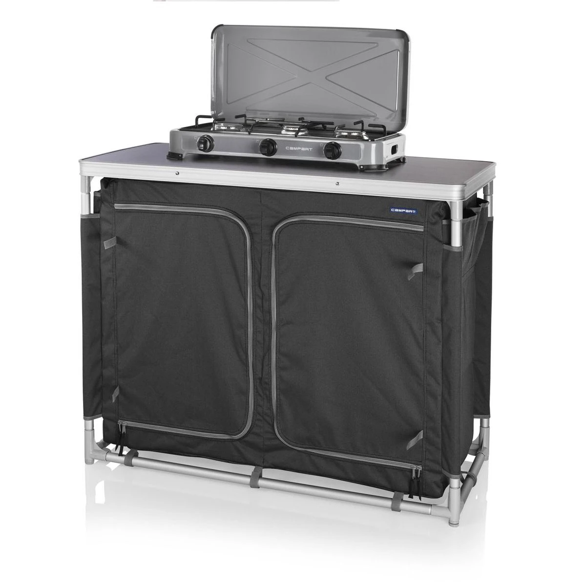 Campart Campingkooktoestel GA-8403 - Gas Kooktoestel 3 Pits - Kookplaat Kamperen - Grijs 4 Campart Campingkooktoestel GA-8403 - Gas Kooktoestel 3 Pits - Kookplaat Kamperen - Grijs - Afbeelding 4