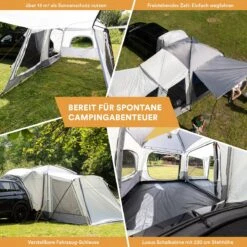 Skandika Pitea XL CROSS Tent – Koepeltenten - Autotent – Campingtent Voor SUV, Caddy, Auto, CUV - Voor Max. 4 Personen – Vrijstaand – Met/zonder Slaapcabine – Max. Stahoogte 230 Cm – 3000mm Waterkolom - 475 X 290 X 230 Cm (LxBxH) – Kamperen - Grijs 10 Skandika Pitea XL CROSS Tent – Koepeltenten - Autotent – Campingtent Voor SUV, Caddy, Auto, CUV - Voor Max. 4 Personen – Vrijstaand – Met/zonder Slaapcabine – Max. Stahoogte 230 Cm – 3000mm Waterkolom - 475 X 290 X 230 Cm (LxBxH) – Kamperen - Grijs -Buiten Kamperen 1200x1200 2